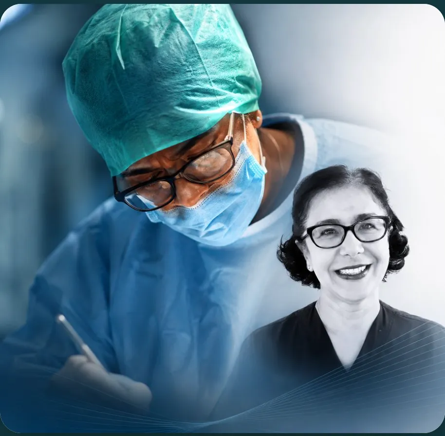 Dr Fayeqa Mustafa, specialist i plastikkirurgi, i operationsmiljö
